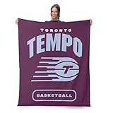 NORTHWEST Toronto Tempo WNBA High Block Silk Touch Throw Blanket 50 x 60 inches