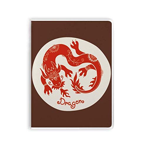 Couverture souple année du dragon rouge pour carnet zodiaque