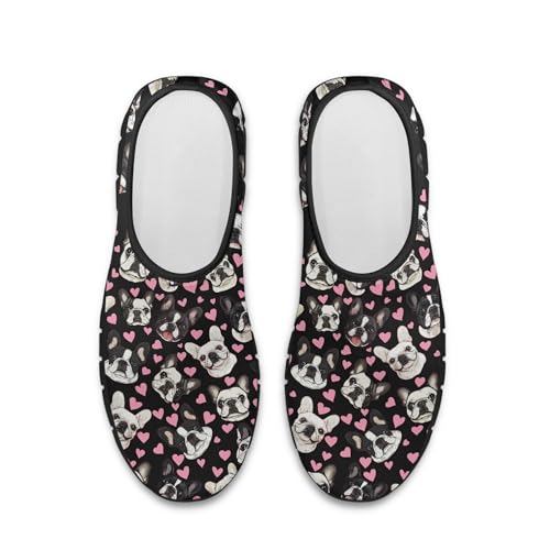 Cute Puppy Print Sneakers for Women Slip-on Walking Shoes Mesh Casual Tennis Shoes2