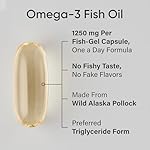 Sports Research Triple Strength Omega 3 Fish Oil - Burpless Fish Oil Supplement w/EPA & DHA Fatty Acids from Wild Alaskan Pollock - Heart, Brain & Immune Support for Men & Women - 1250 mg, 240 ct - Image 3