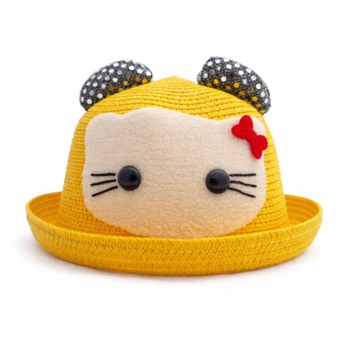 Image of VRITRAZ Baby Boy's and Girl's Kids Children Cute Printed Cartoon Gift Summer Fancy Dress Straw Fasion Hat Cap 1