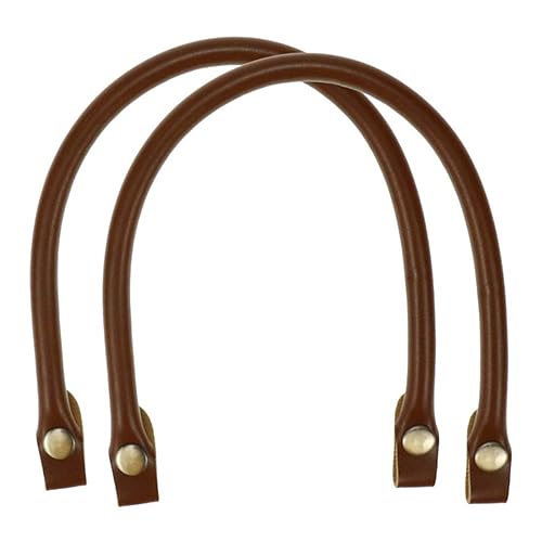 ZKSXOA 2pcs Poignée de Sac en Cuir, Anse pour Sac à Main 40cm Anse de Sac Cuir Accessoires Sac à Main,pour Portefeuille Sac à Main (Brun)