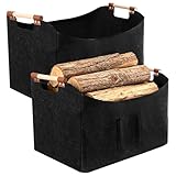 Utilisation polyvalente : parfait comme panier à bois de chauffage, panier à linge, rangement de jouets ou comme panier de rangement décoratif dans le salon