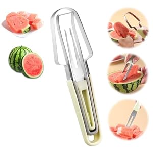 Ortviai 3-In-1 Edelstahl Melonenschneider
