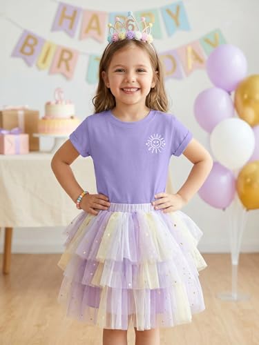 Image of YHHR Birthday Girl Shirt Tie Dye Girls Birthday Shirts 7-14 Year Kids Tops