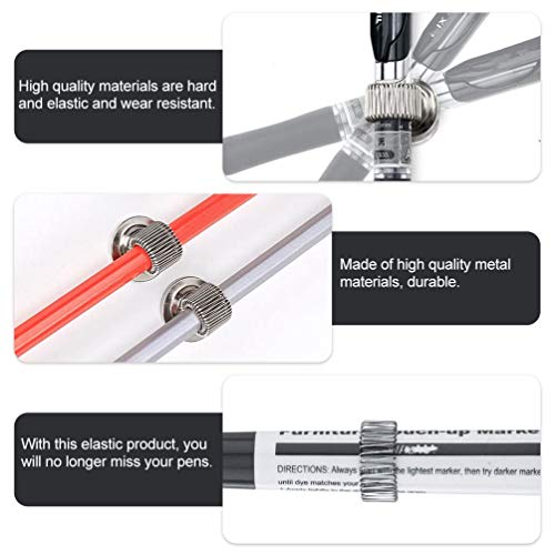 NUOBESTY Porta-Clipe de Caneta 12Pcs Porta-Lápis Autoadesivo Com Alça de Mola Ajustável Colada No Qu