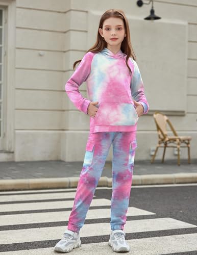 Image of Arshiner 2 Pieces Girls Outfits Fall Sweatsuits Sweatshirts and Sweatpants