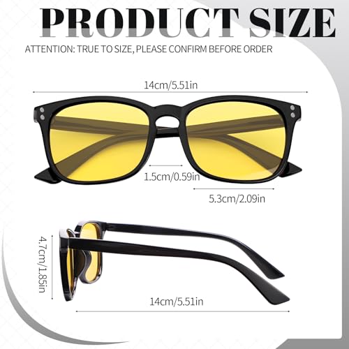 Image of Polarized Sunglasses for Women Men, Night Driving Glasses Anti Glare Yellow Lens UV 400 for Day Night Use
