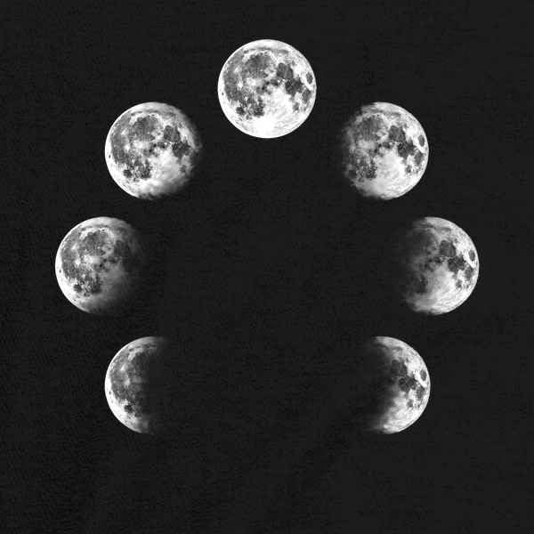 Pop Threads Moon Phases Lunar Cycle Astronomy Infant Bodysuit for Newborns Black 6M