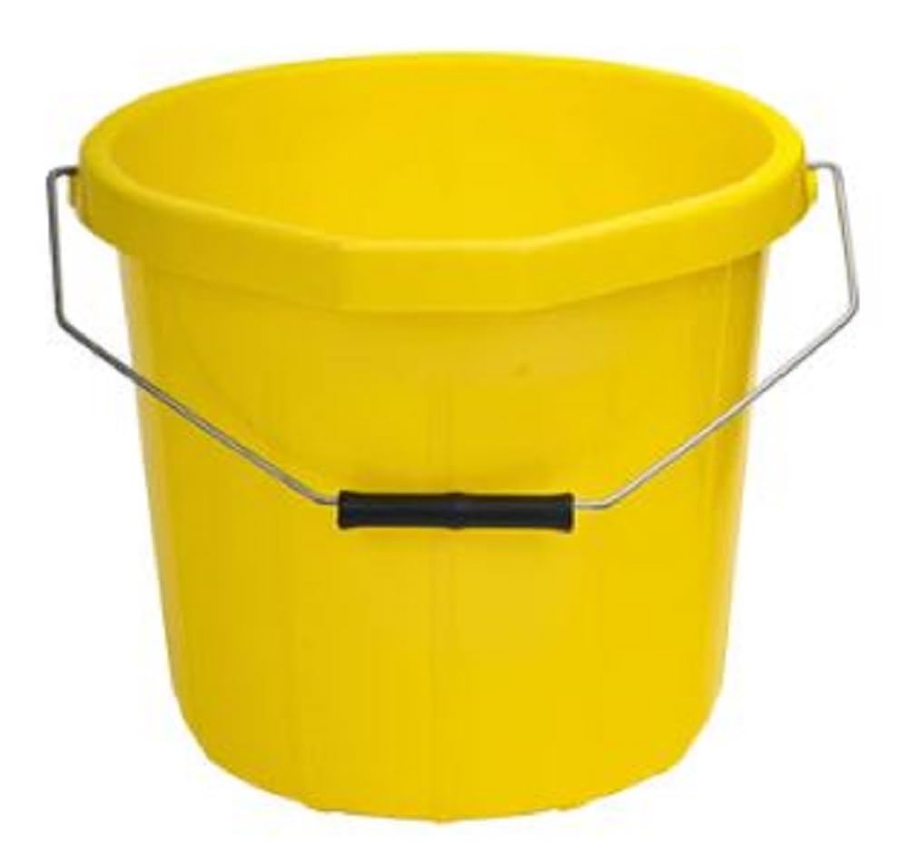 Red Gorilla Yellow 10 Litre 2 Gallon Plastic Bucket General Purpose Heavy Duty For Agricultural Garden Building Use