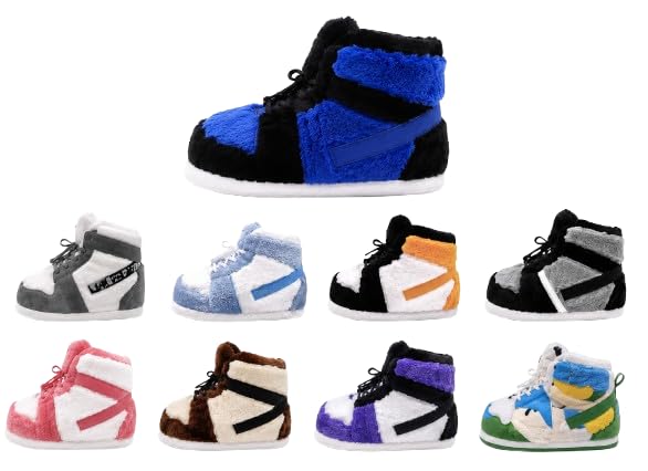 Image of Warm Furry Sneakers Slipper Comfy House Shoes Winter Plush Fuzzy Slipper Shoes For Women Men One Size Fits Most Fluffy Slides For Indoor Outdoor Bigfoot Gifts Houseshoes
