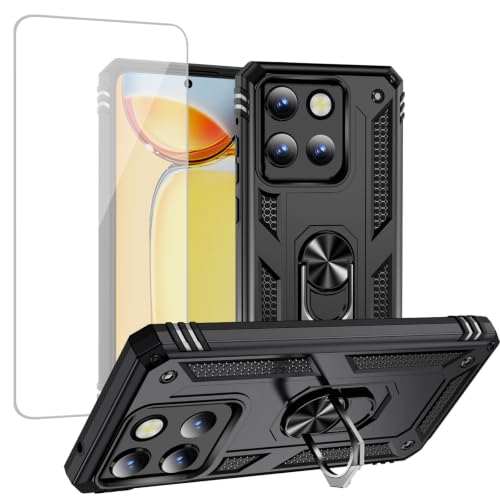 Coque Moto G Stylus 5G 2026 protecteur écran béquille anneau magnétique noir