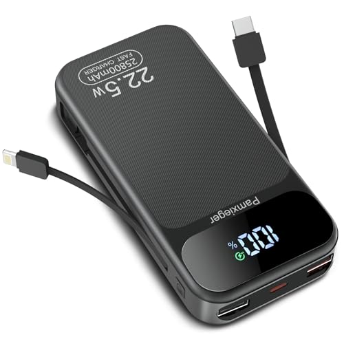 Power Bank 25800mAh Carga Rápida 22.5W PD3.0 QC4.0 USB-C Entrada y Salida con Pantalla LCD Batería Portátil para Smartphone Tablets y Más
