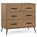 Delta Children Sloane 4 Drawer Dresser with Changing Top - Greenguard Gold Certified, Acorn/Matte Black