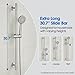 ROVOGO Shower Slide Bar All Metal 30-Inch with Height/Angle Adjustable Shower Holder, 304 Stainless Steel Vertical Slide Bar with Adjustable Wall Brackets for Flexible Install, Screw-Mount, Brushed