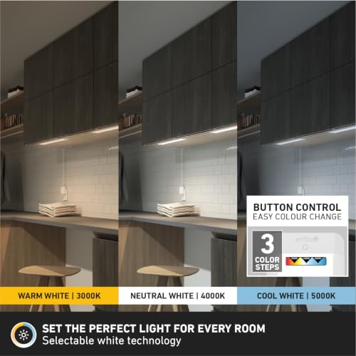 Image of artika Under Cabinet Lighting LED Light Bar - Dimmable, Ultra-Slim, Selectable Color Temperature, Plug-in Closet Light, 1100 Lumens, 22W, Energy Saving
