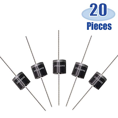 Tnisesm 20 Pcs 20Sq045 20A 45V Schottky Blocking Diode, Rectifiers Diode,Diode Axial Kit For Solar Panel #TOP2