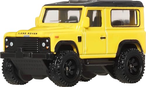 Image of Hot Wheels Premium HW Off Road 1:64 Land Rover Defender 90 Car Calture for 3 Years & Above 3 /5 (Yellow)