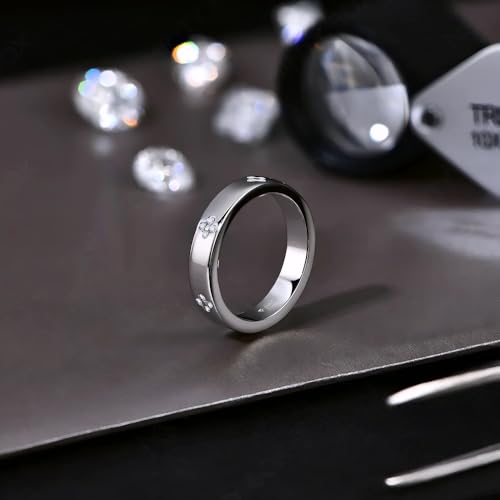 Moissanite rings for women Clover Moissanite 18k Gold Plated Wedding Band Ring For Women S925 Silver Engagement Party Jewelry Gift-N153
