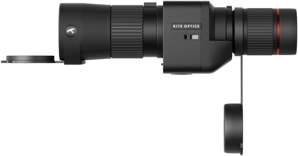 Kite Optics APC60 17-35x60mm Image Stabilized Spotting Scope, Straight Eyepiece, 36 Hours Li-Ion Battery, Tripod Compatible, ED Optical System Stabilization