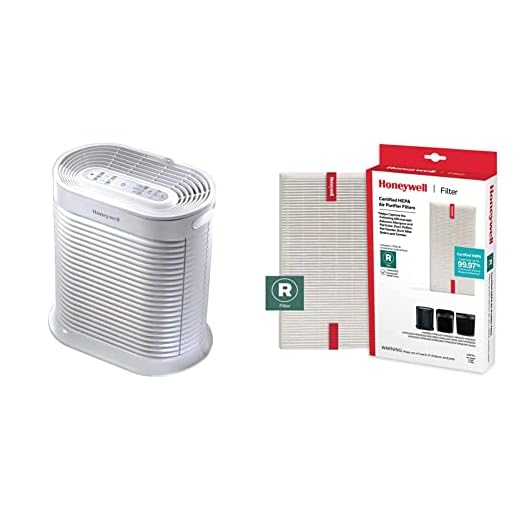 Honeywell HPA200 HEPA Air Purifier Large Room (310 sq. ft), White & HEPA Air Purifier Filter, R, 1-Pack – for HPA 100/200/300 and 5000 Series, 1 Pack, White