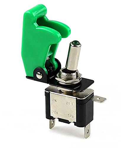 Interrupteur à bascule 12V 20A vert LED lumineux pour voiture bateau camion