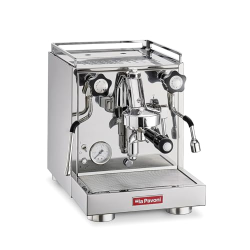 La Pavoni New Cellini Classic, Macchina Caffè Espresso Semi-Professionale LPSCCS01EU, Caldaia Singola con Scambiatore di Calore, con Valvole Rotative, Lancia Vapore e Acqua Calda, 1400 W, Acciaio Inox