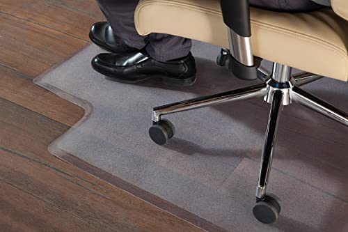 Ofm Office Chair Mat For Hardwood Floor - Easy Glide Computer Desk Chair Floor Mat On Hardwood Floors - Plastic Rolling Chair Mat For Hard Floors For Work, Home, Gaming With Extended Lip (36” X 48”) #TOP4