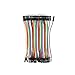 Yakomon 20cm+10cm 240pcs Breadboard Jumper Wires, Multicolored Dupont Wire, 40pin Male to Female, M2M F2F Multicolored Breadboard Jumper Cables Kit Compatible with Arduino Projects