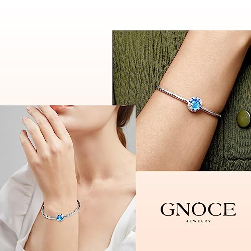Image of GNOCE Ocean World Cute Animal Charm Beads,925 Sterling Silver Dangle Charms Fit Bracelets & Necklace, Hand-Finished Keepsake Travel Jewelry Gift for Women Men BBF