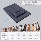 MyBestBuddy Hundekissen Premium orthopädisch mit 3 cm Vollschaum-Kern grau 80x60 cm L, Hundematte mit Stoffbezug, 40°C waschbar, allergikerfreundlich - Hundebett für mittelgroße Hunde, 80 x 60 cm