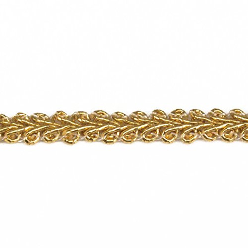 Amazon.com: Woven Gold Braided Lace Ribbon Trim Fabrics Trimming Sewing  Supplies for Bag Apparel Costumes Accessories 20yards (6mm, Gold)