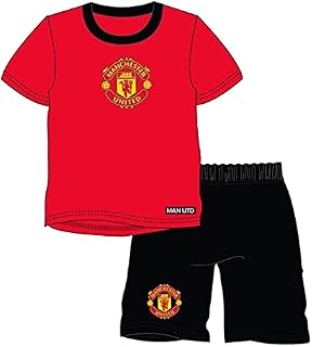 Boys/Kids Man Utd Childrens Pyjamas/Pyjama Set Red/Black Age 2-12 Years