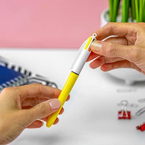 Bic 949898 4 Colours Sun Retractable Ballpoint Pen (1 mm Blister Pack), pink