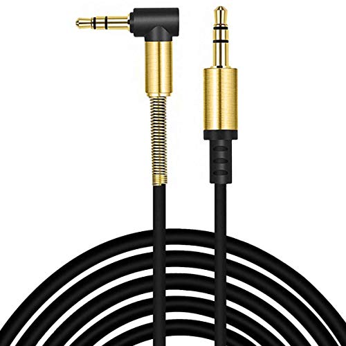 ULTRICS AUX Cable 3M, Premium 3.5mm Auxiliary Audio Lead Jack to Jack Right Angle, Male to Male Gold Plated Stereo Cord for iPhone iPod iPad Samsung Android Smartphone MP3 Player Headphones Home Car