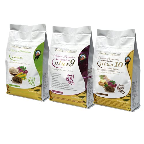 Sparpaket Katzenfutter Trockenfutter Spitzenqualität. 3 x 3 kg. Super Premium Sparpaket Katzen Trockenfutter Cover