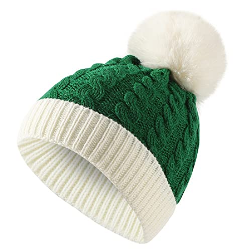 Christmas Hat for Toddler,Santa Hat for Kid Toddler Baby,Soft Warm Baby Beanie Knit Hat Green