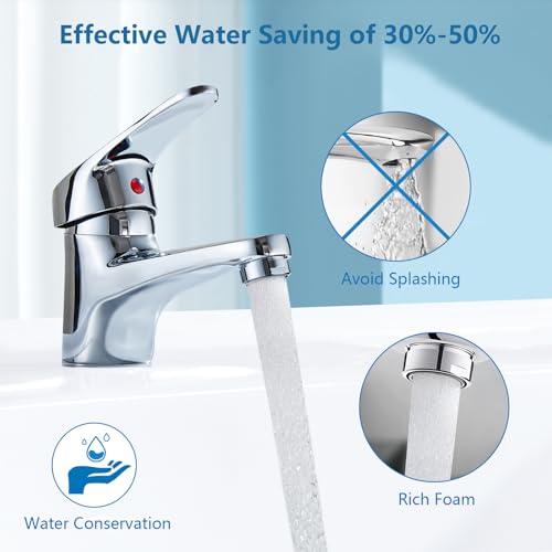 2 Stück Perlatoren für Wasserhähne, Edelstahl Strahlregler M24 Wasserhahn Aufsatz, Perlator Wasserhahn Sieb mit Küche und Bad