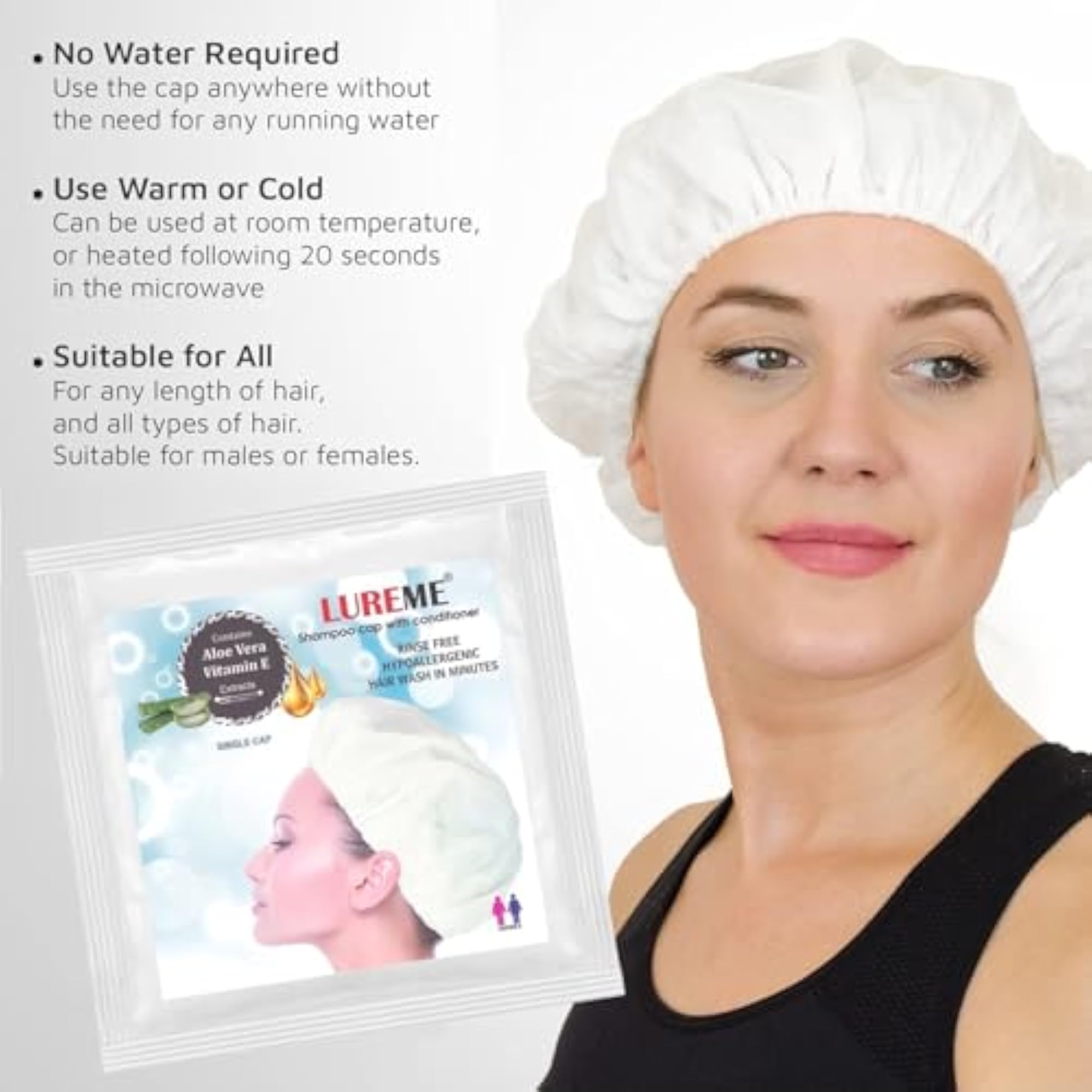 4 Pack Shampoo Cap for Adults, Comfortable Hair Wash