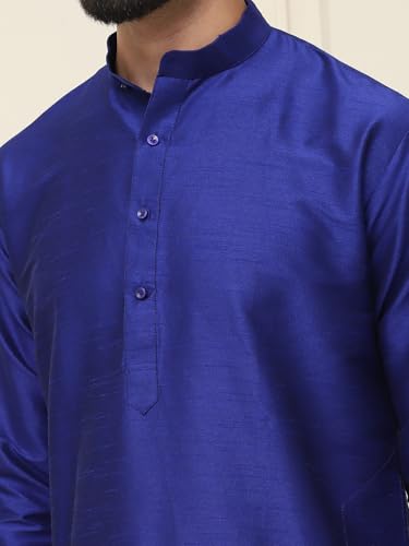 Image of SOJANYA Men's Dupion Silk Solid (Since 1958 Kurta Set & Churidaar Pyjama