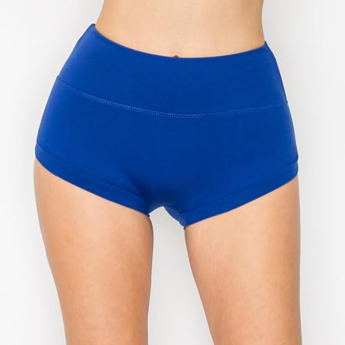 Image of ALWAYS Women's Super Soft Casual Yoga Workout Shorts with Hem Royal Blue M