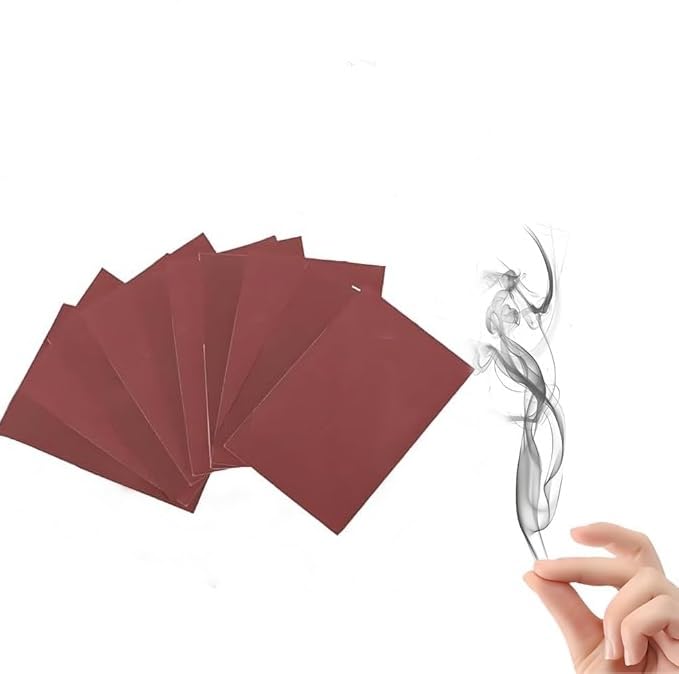 Magic Smoke Paper,Smoke from Finger Fire Paper,Paper Halloween Props Easy Close Up Tricks,Smoke from Fingertips Magician Fire Paper,No Experience Required,Safe to Use and Simple (10pcs-L)