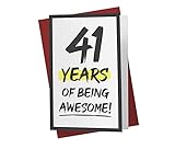 41st Birthday Card for Him Her - 41st Anniversary Card for Dad Mom - 41 Years Old Birthday Card for...