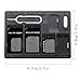 1 Pack SIM Card Holders with Tray Opener Pins, Card Storage Tool Set for Standard Micro Nano Micro-SD Memory Cards, with 3 Card Adapters and 1 Eject Pins - Black