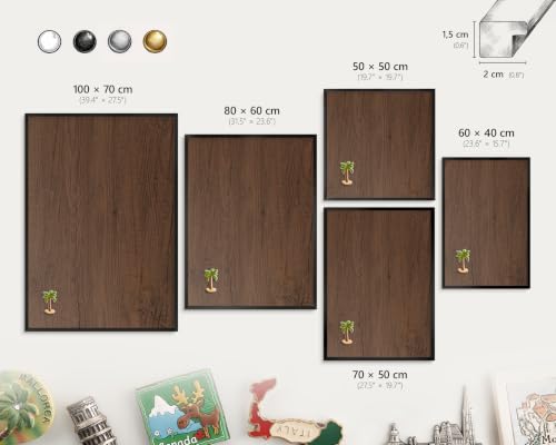 Organizador para llaves y correo 70x50 cm con pizarra semanal y marco negro de acero 3