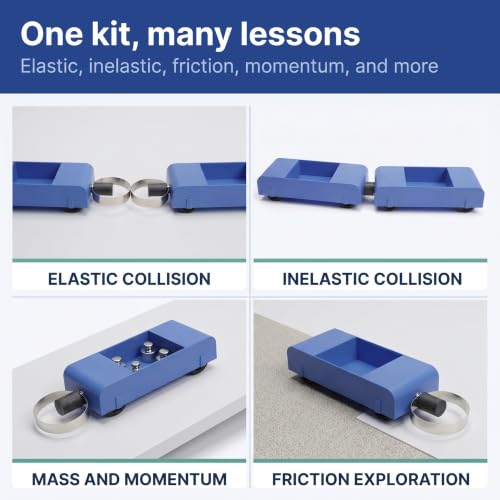 Image of United Scientific Dynamics Carts, Physics STEM Kit, Set of 2, Newton's Law