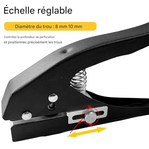 Perforateur à papier portatif pour carton fin et cartes - 5