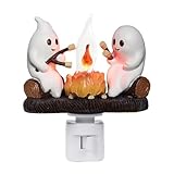 RWSEFK Ghost Campfire Nightlight, Ghost Campfire Flickering Night Light, Halloween Nightlight Flickering Firelight Indoor Decorations Lamp, Fun Halloween Night Light Decorations