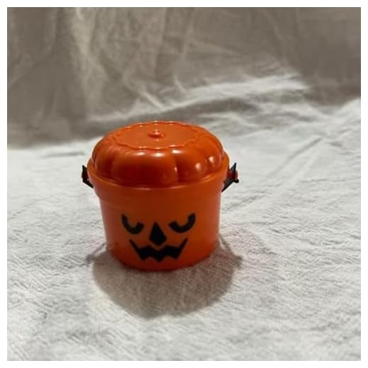 Halloween Party Buckets - Mini Plastic Candy Containers with Handles for Trick or Treat Decor(Orange C)