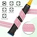 PATIKIL Tennis Racket Grip Tape, 3 Pack PU Racquet Overgrip with Damping Ridges Anti-Slip Absorbent Perforated Handle Grip for Badminton Pickleball Fishing Rod, Pale Pink